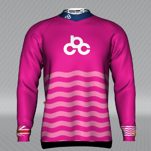 2020 Cycling BC Pink Jersey - YOUTH Ridgeline Long Sleeve